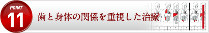 歯と身体の関係を重視した治療