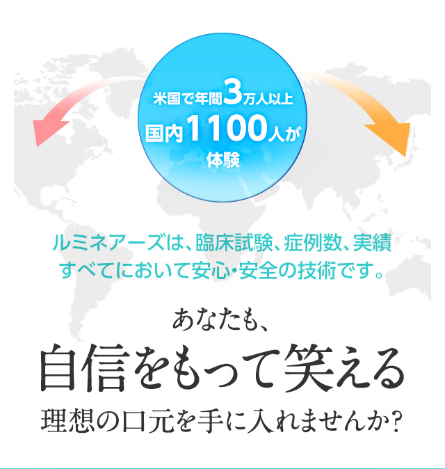 あなたも、自信をもって笑える理想の口元を手に入れませんか?